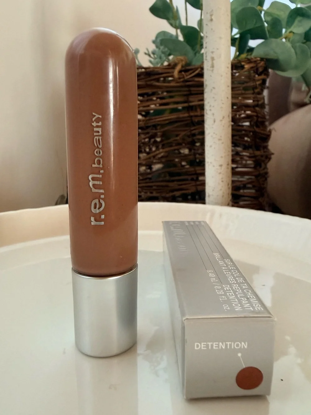 r.e.m. beauty On Your Collar Plumping Lipgloss in color Detention- NEW